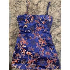 👑 Royal blue flower printed dress 👗